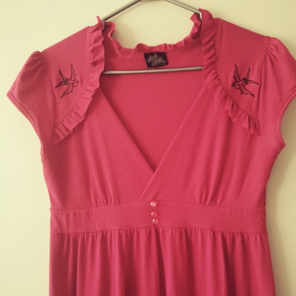Rocksteady Red Sparrow Dress - Picture 1 of 6
